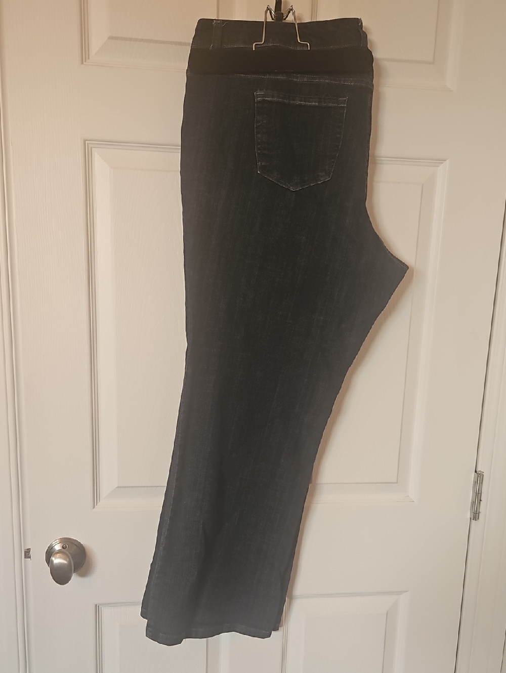 Style & Co. Women's Dark Black Wide Leg Jeans
